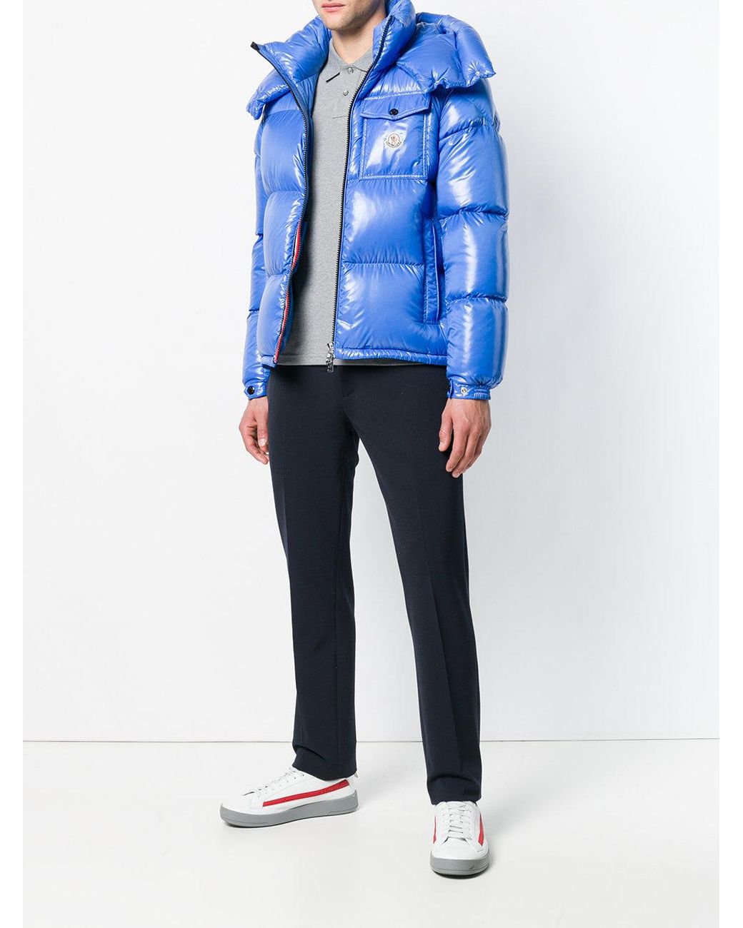 Moncler Montbeliard Puffer Jacket in Blue for Men | Lyst