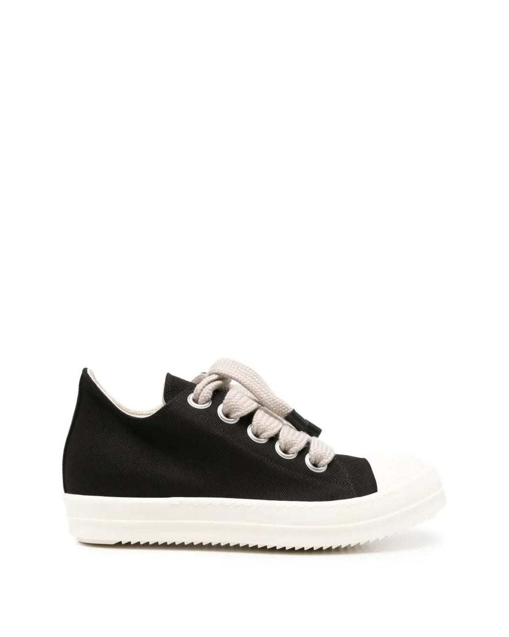 Rick Owens Black Jumbolace Low-Top Sneakers for men