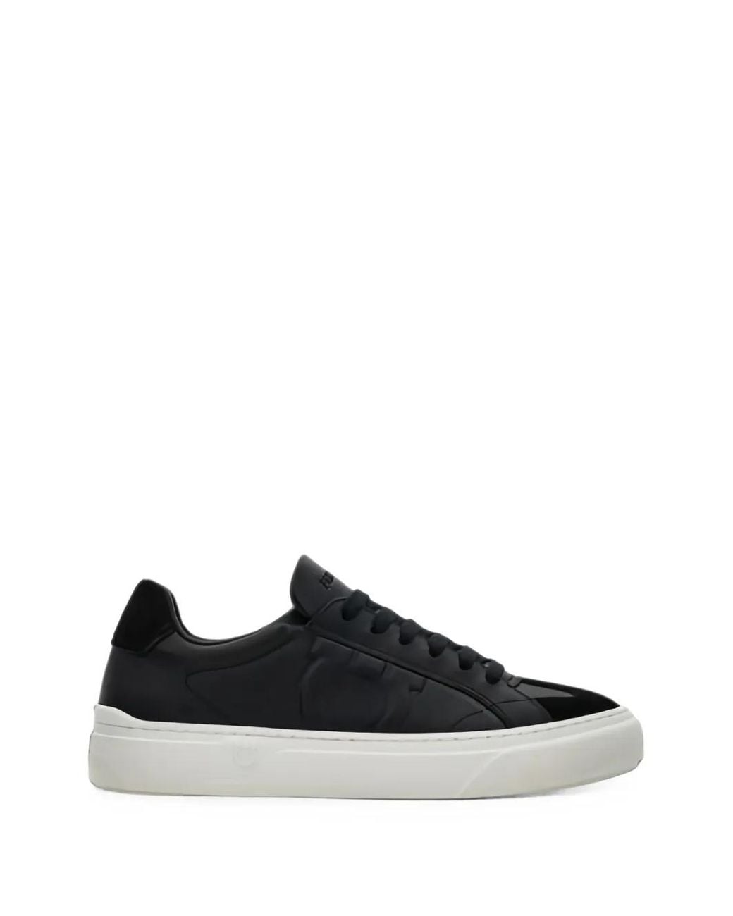 Ferragamo Black Gancini Sneakers for men