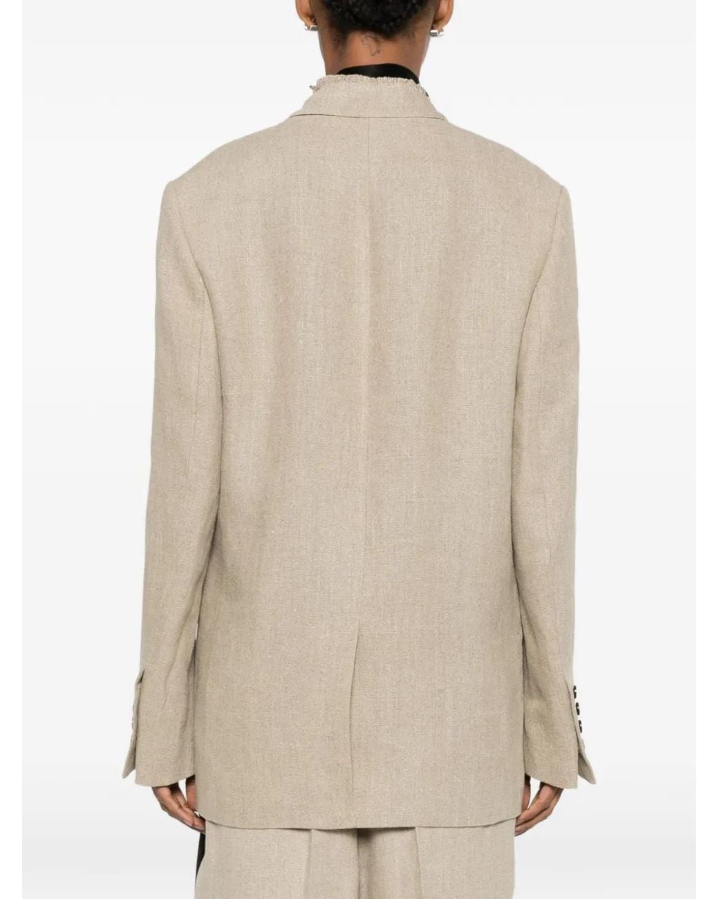 Totême  Natural Linen Single-Breasted Jacket