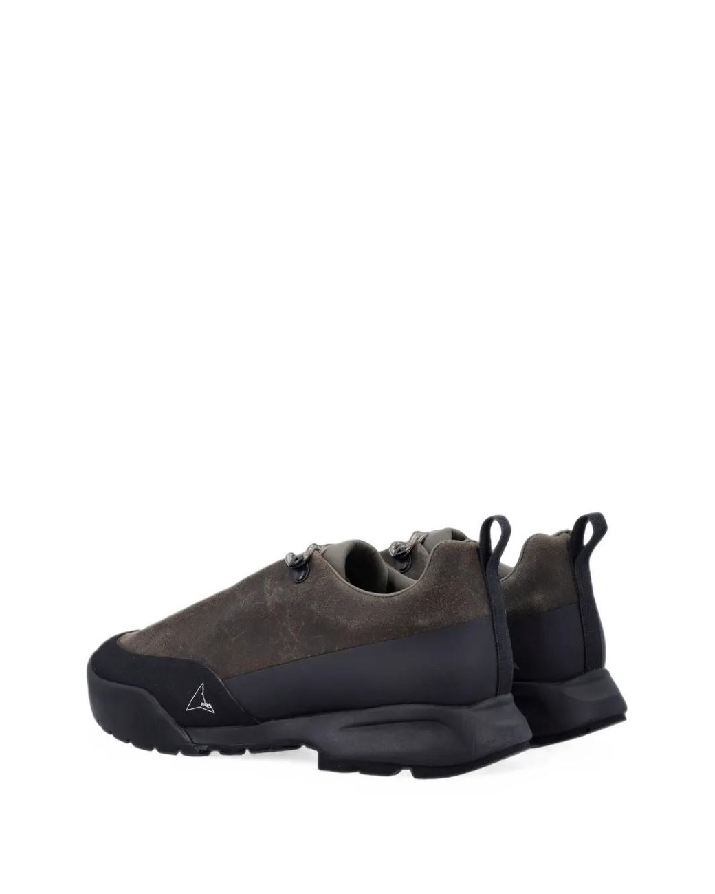 Roa Black Cingino Leather Panelled Sneakers for men