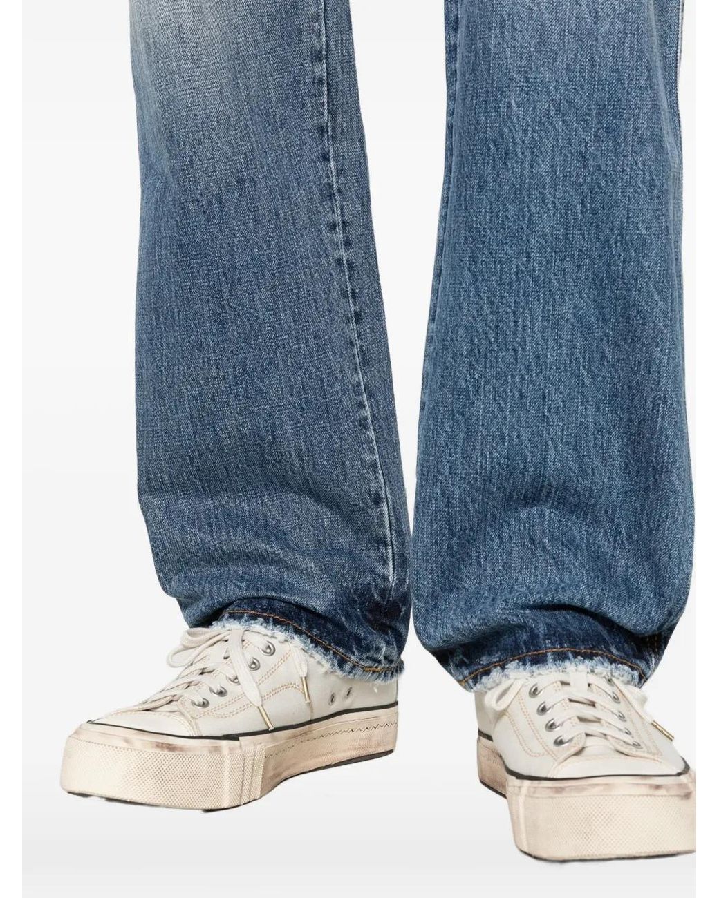 NUMERIS Blue Distressed Denim Jeans for men