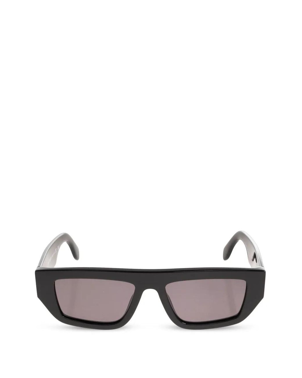 Palm Angels Gray Logo-Plaque Rectangle-Frame Sunglasses