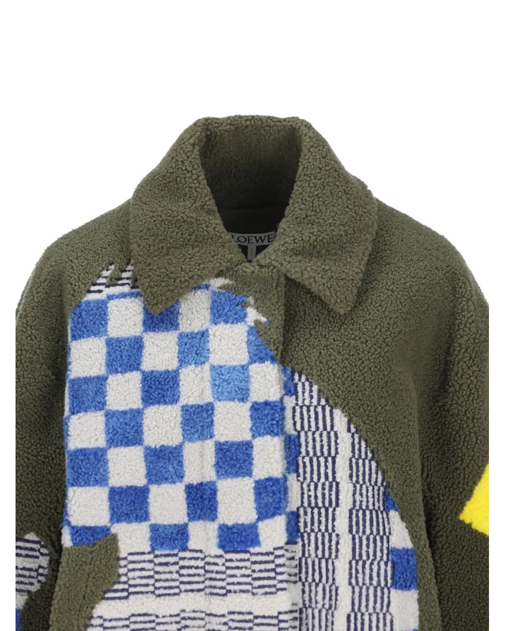 Loewe Green Shearling Bomber Jacket
