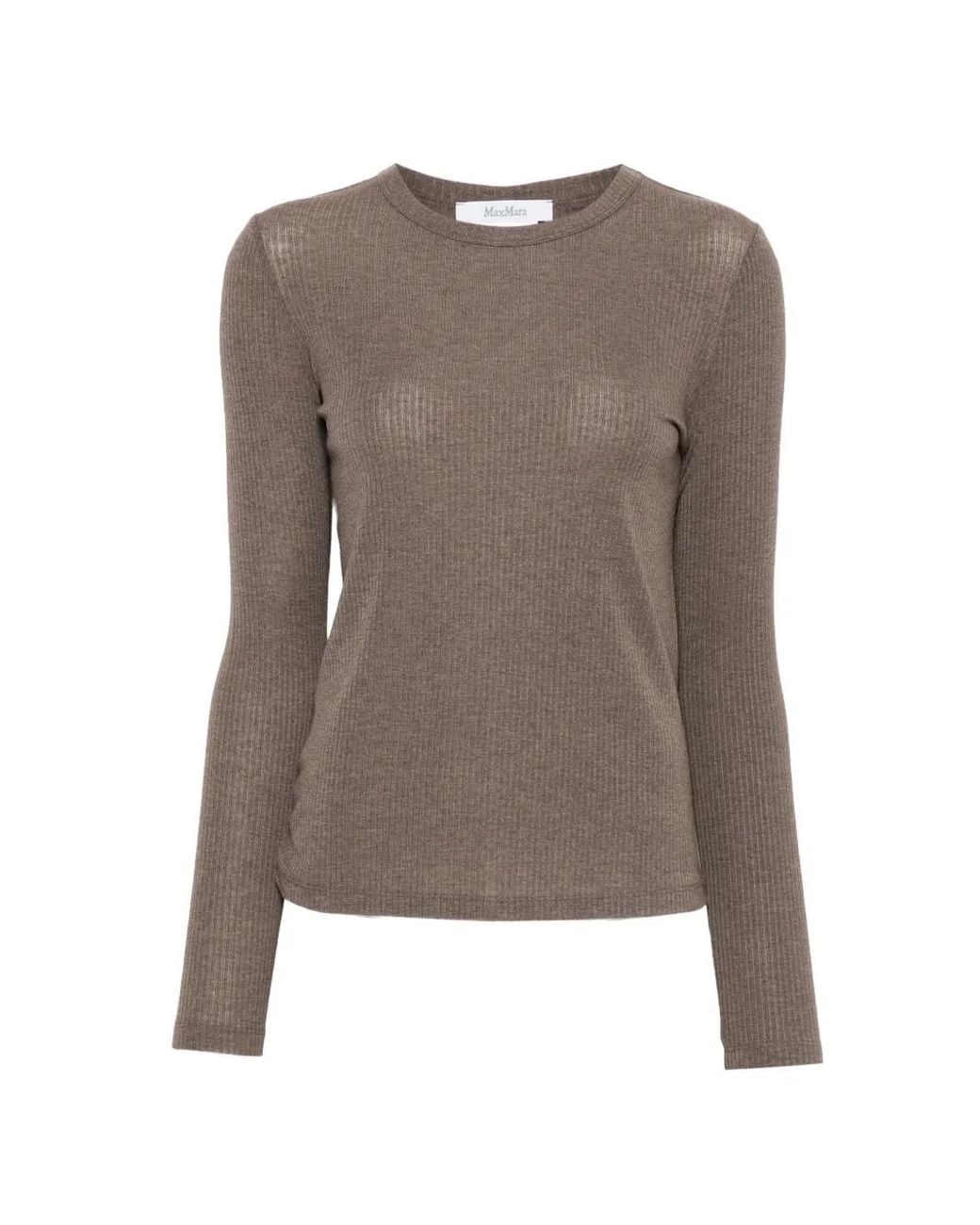 Max Mara Brown Salmone Long-Sleeve T-Shirt