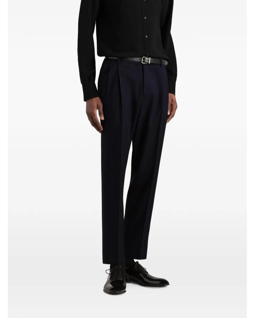 Dolce & Gabbana Blue Single-Breasted Two-Piece Wool Tuxedo Suit for men