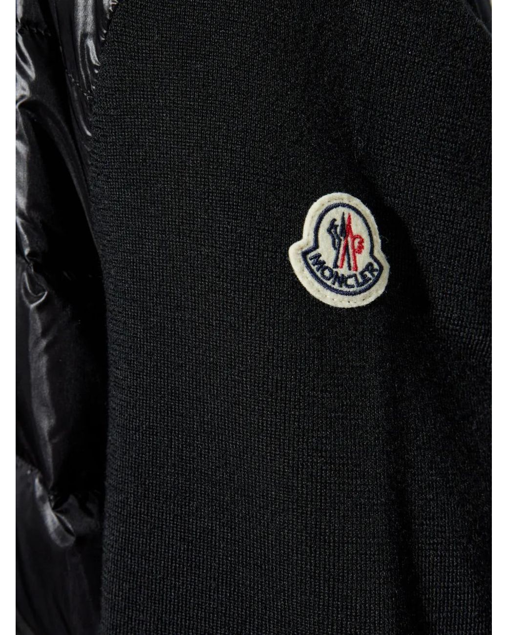 Moncler Black Down Cardigan for men