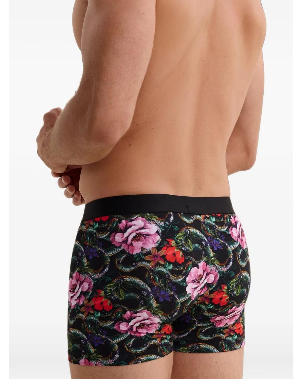 Aubade White Floral-Print Snake-Pattern Boxers for men