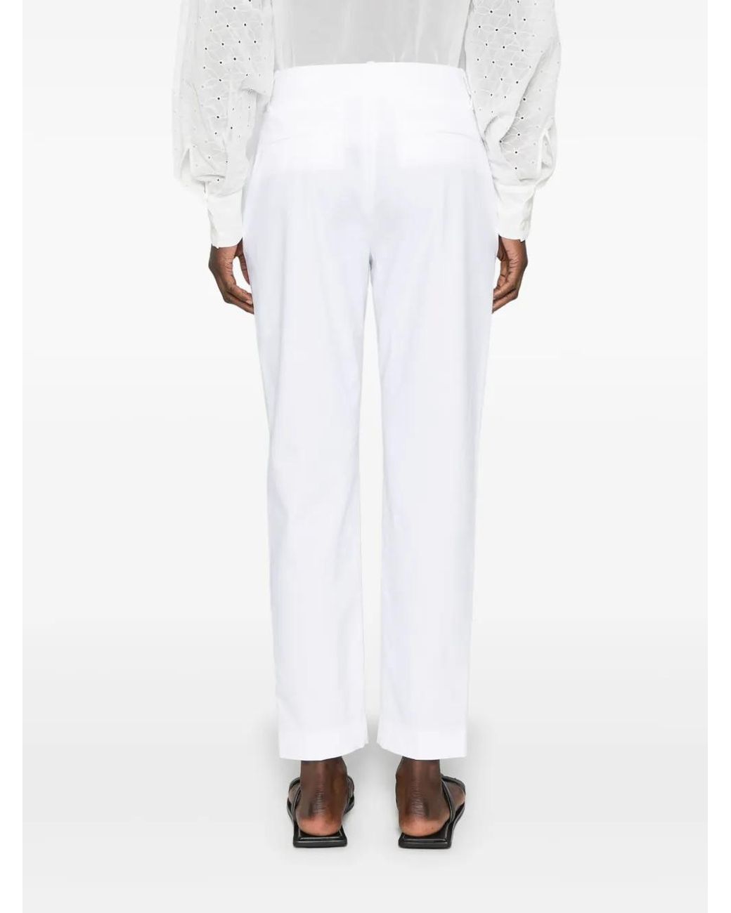 Eleventy White New York Tapered Trousers