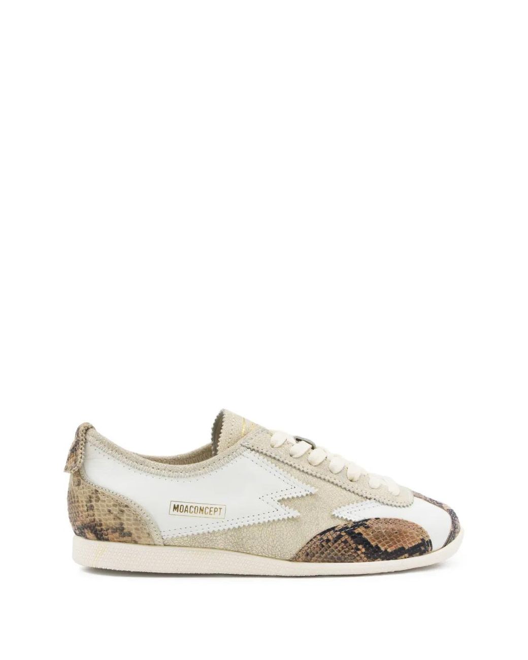 Moa Concept White Sneakers Mit Schlangen-Effekt