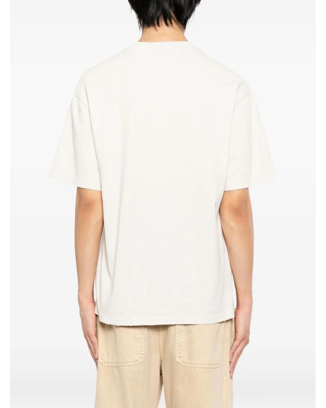 WARMAN Pink Cotton Printed T-Shirt for men
