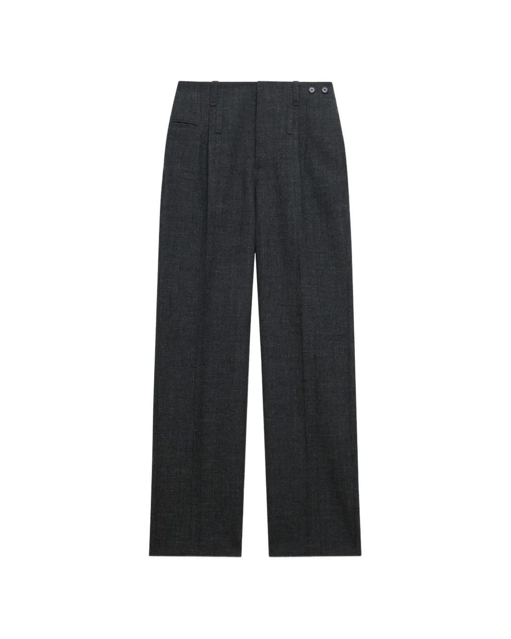 Marni Black Pleated Wool Trousers for men