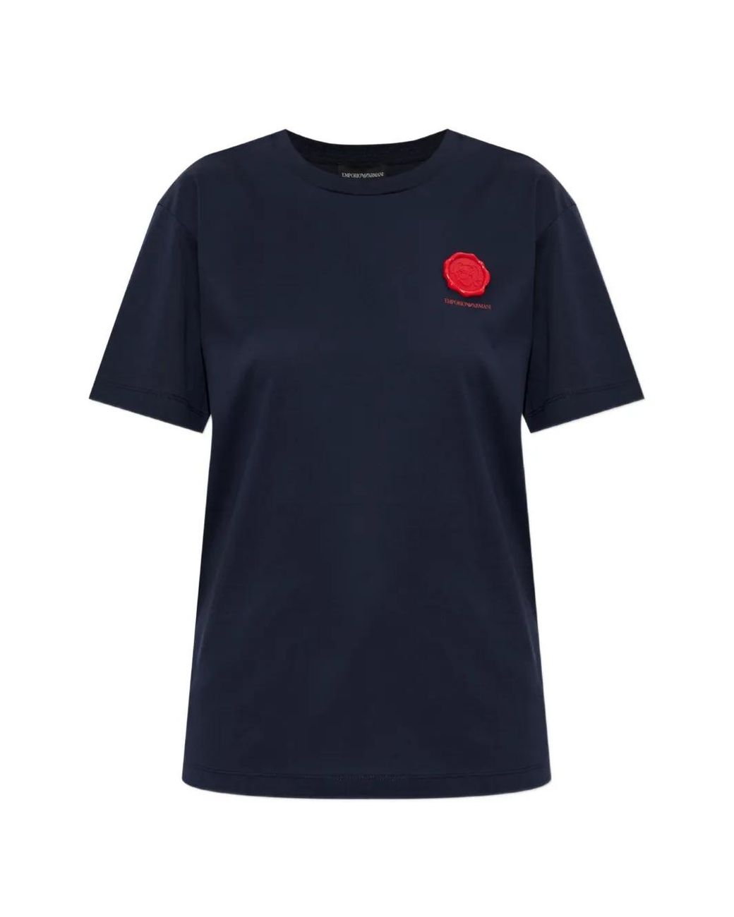 Emporio Armani Blue Mercerized Jersey T-Shirt Valentine's Day Capsule