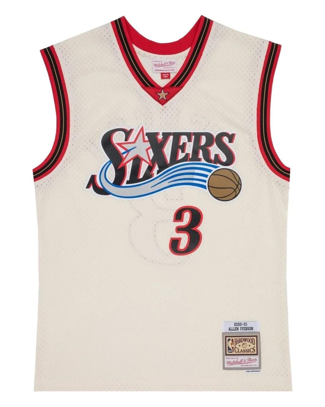 Mitchell & Ness Pink 76Ers 2000 V-Neck Tank Top for men