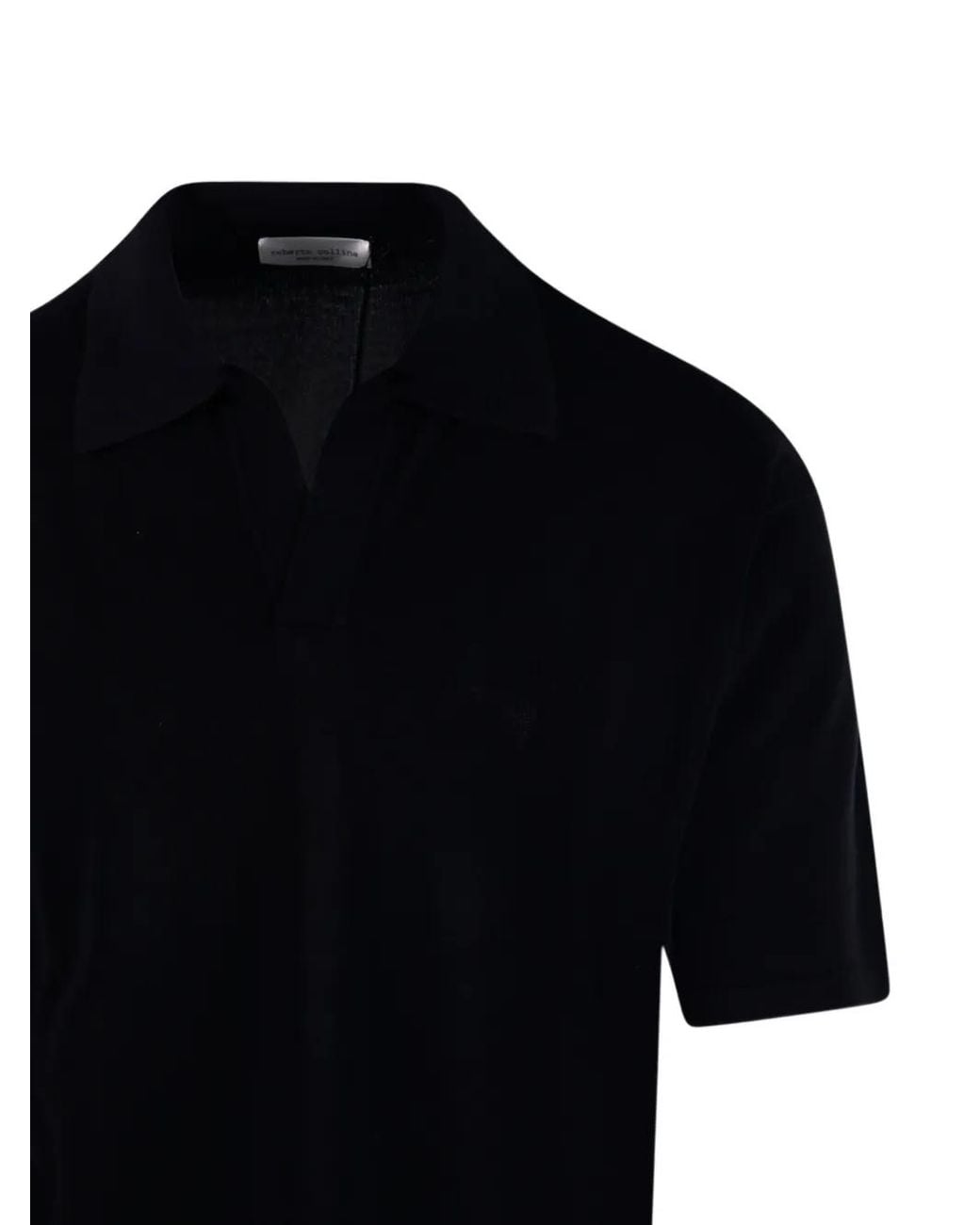 Roberto Collina Black Polo Shirt for men