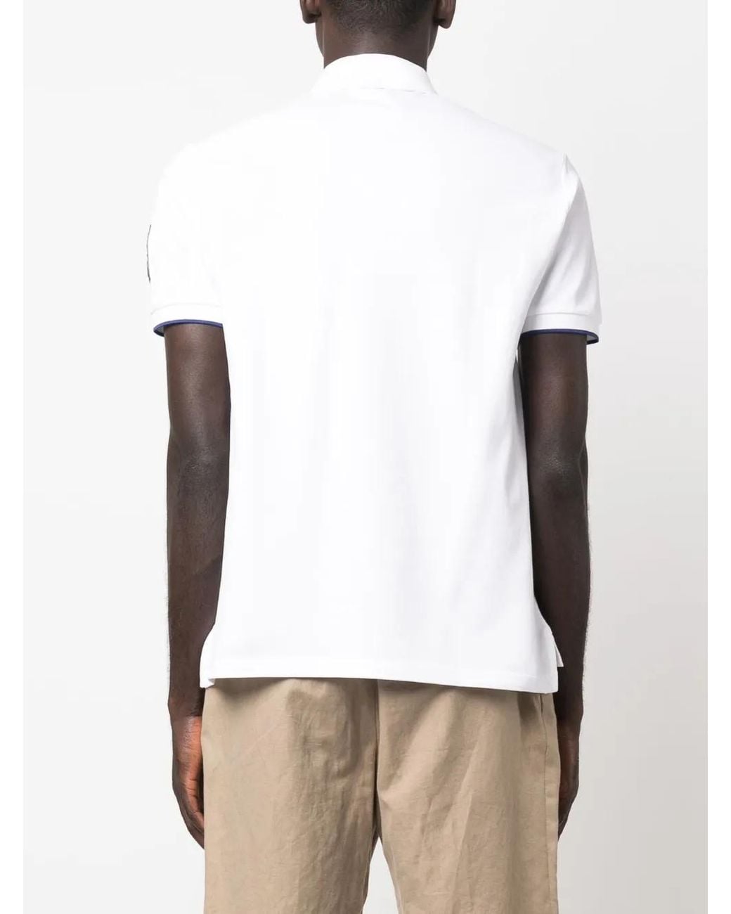 North Sails White Graphic-Print Cotton Polo Shirt for men