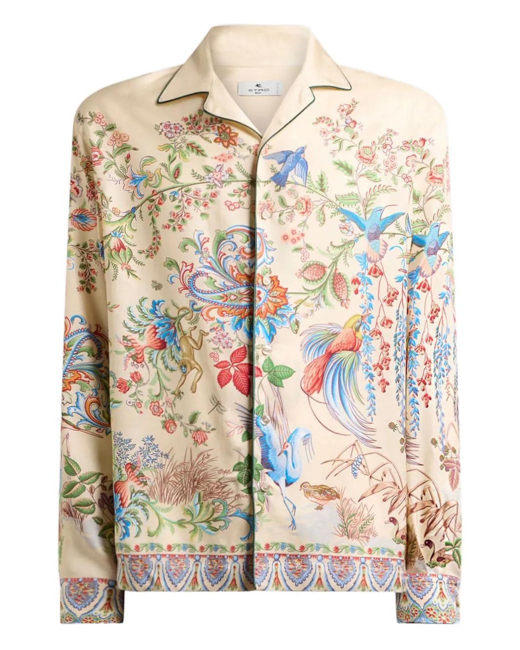 Etro Multicolor Twill Bowling Shirt for men