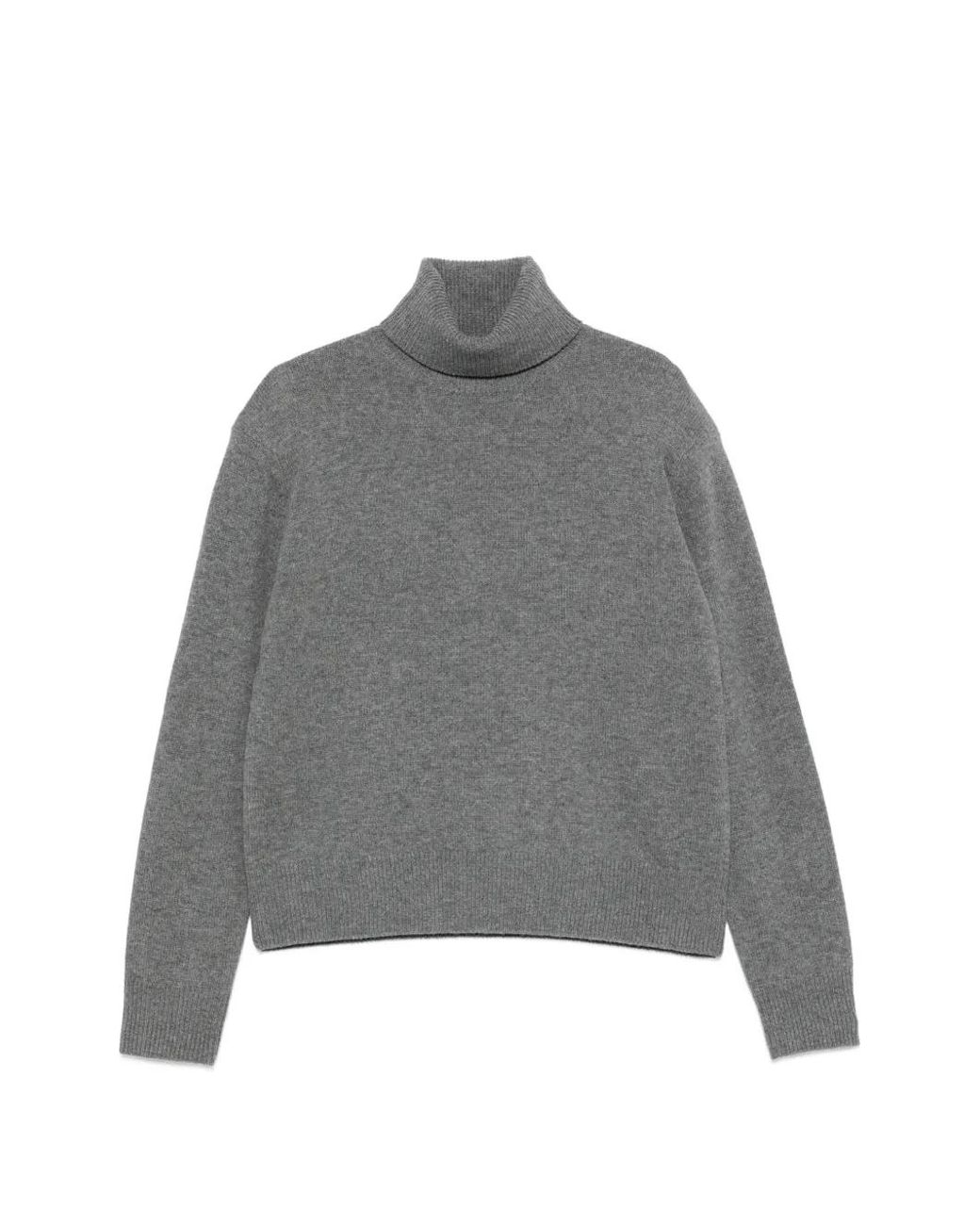 Frankie Shop Gray Gala Ribbed-Trim Sweater