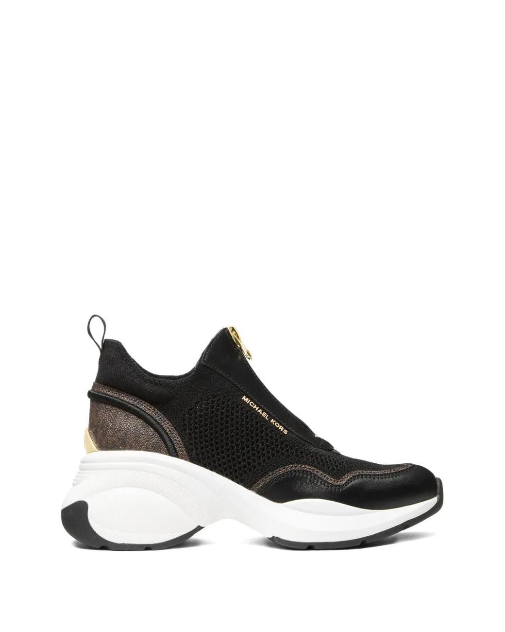 MICHAEL Michael Kors Black Mixed-Media Zuma Sneakers