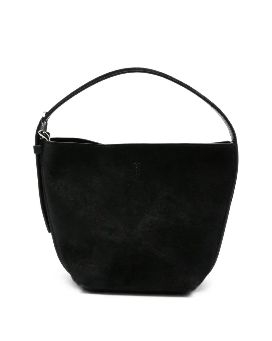 Totême Black Belted Suede Tote Bag