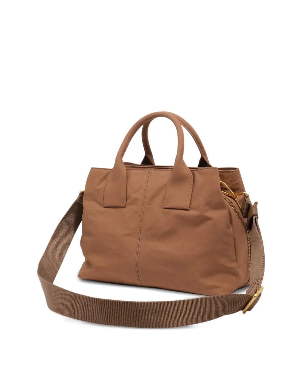 Bimba Y Lola Brown Large Light Cotton Pocket Handbag