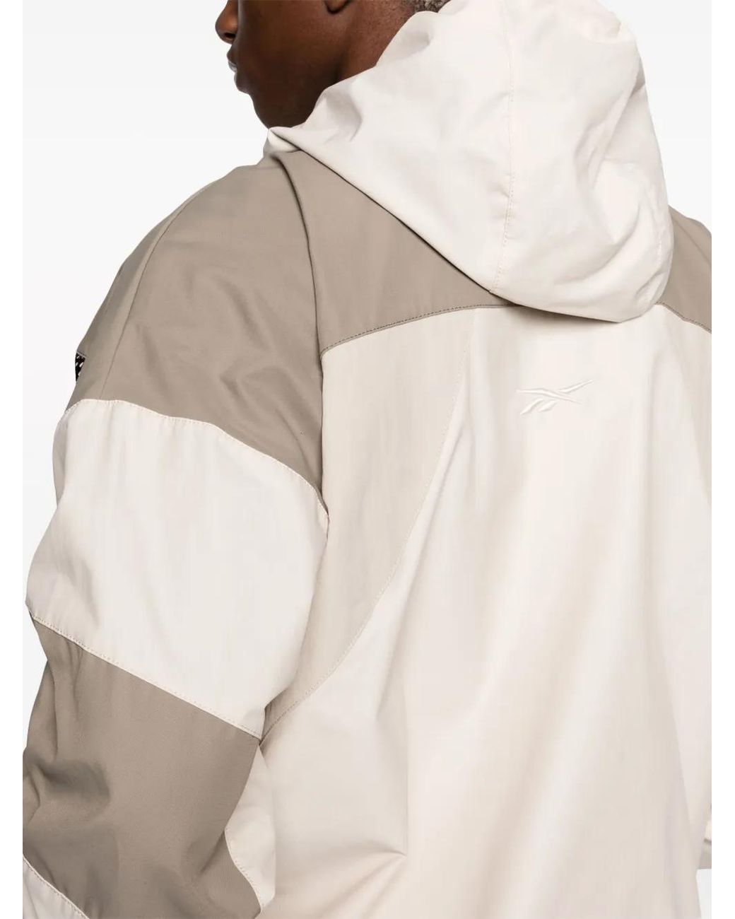 Reebok Natural Patchwork Hooded Windbreaker for men