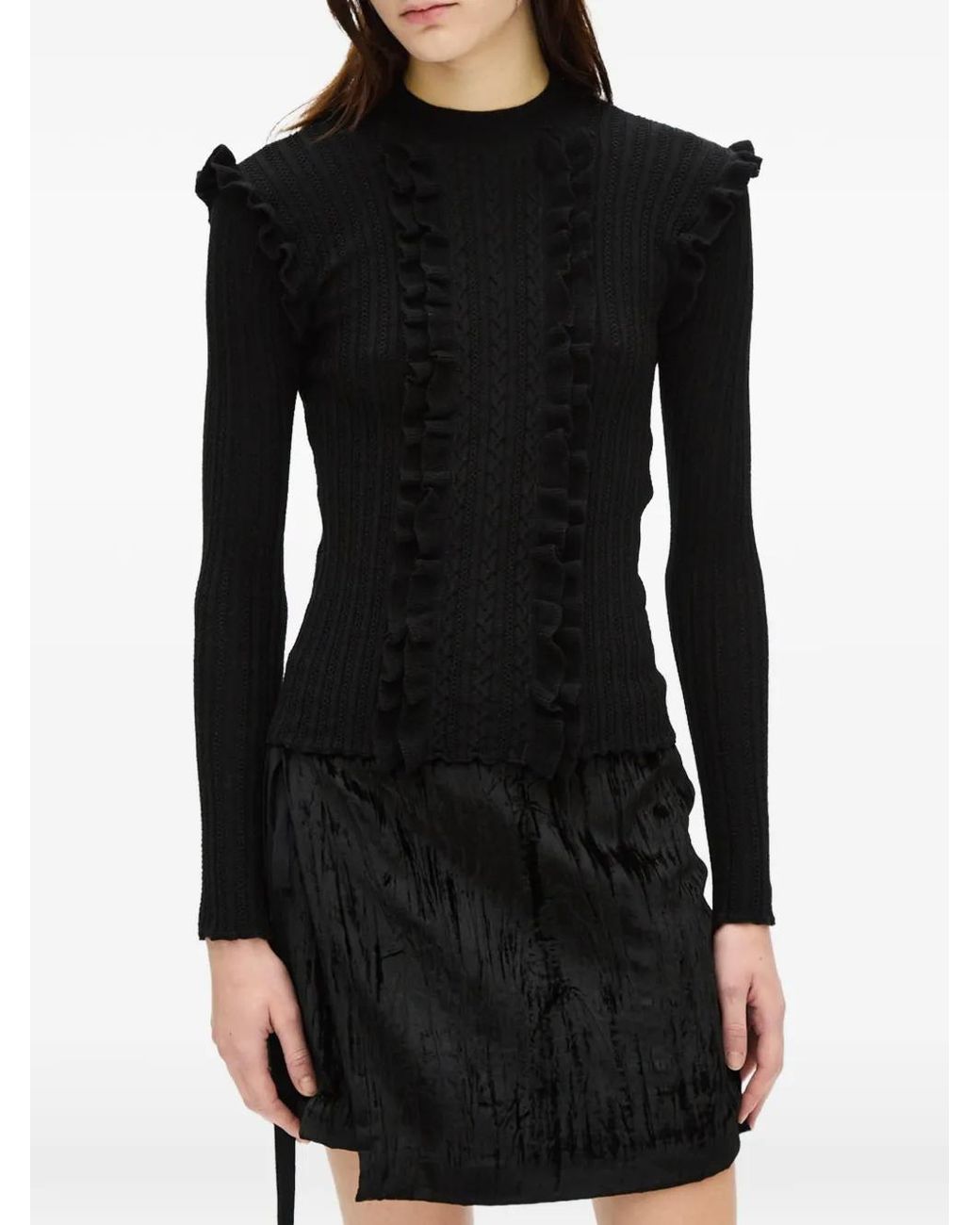 Pull À Volants Ann Demeulemeester en coloris Black