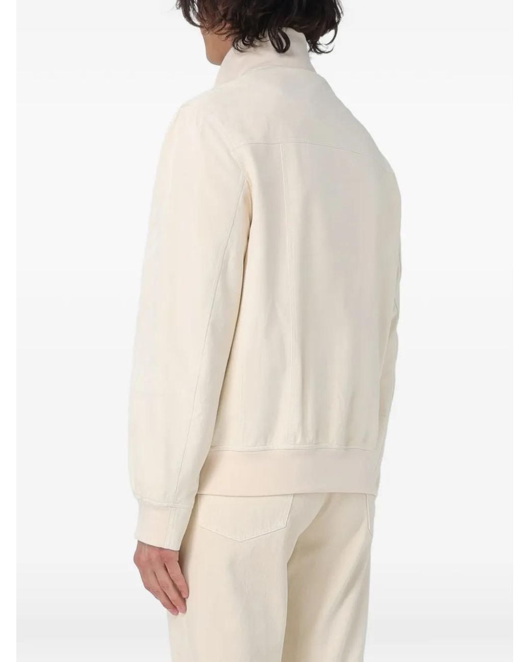 Brunello Cucinelli Natural Zip-Up Jacket for men