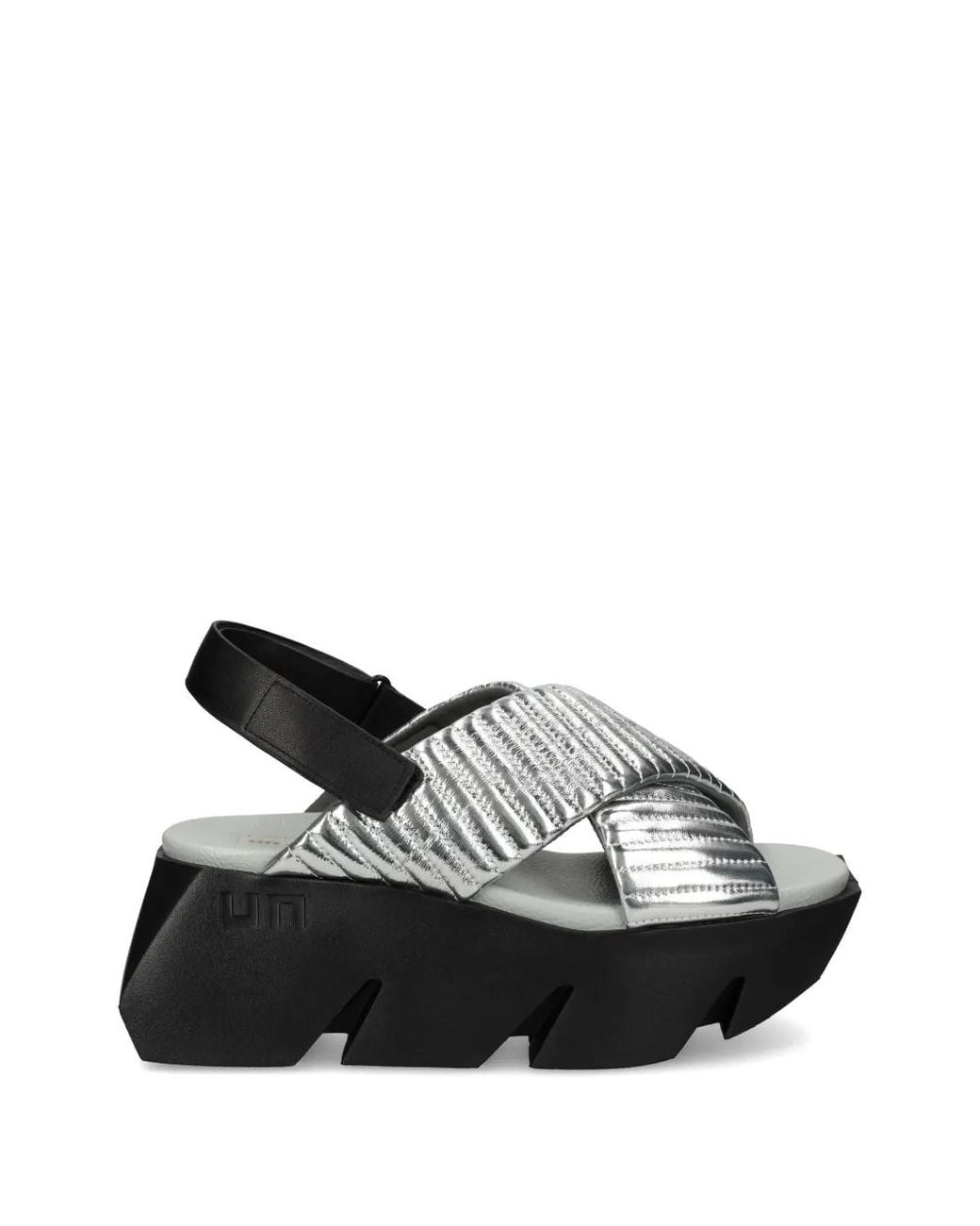 United Nude Bull Puffier Quilted Crossover-Strap Sandals in Black | Lyst UK