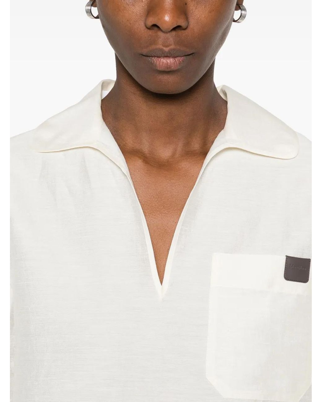 Max Mara White Osiride Top