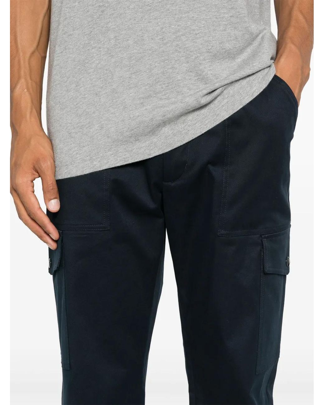 Moncler Gerade Hose Mit Logo-Patch in Blue für Herren