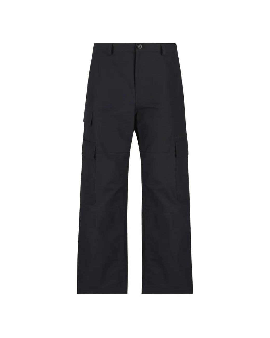 Balenciaga Black Ripstop-Texture Cargo Pants for men