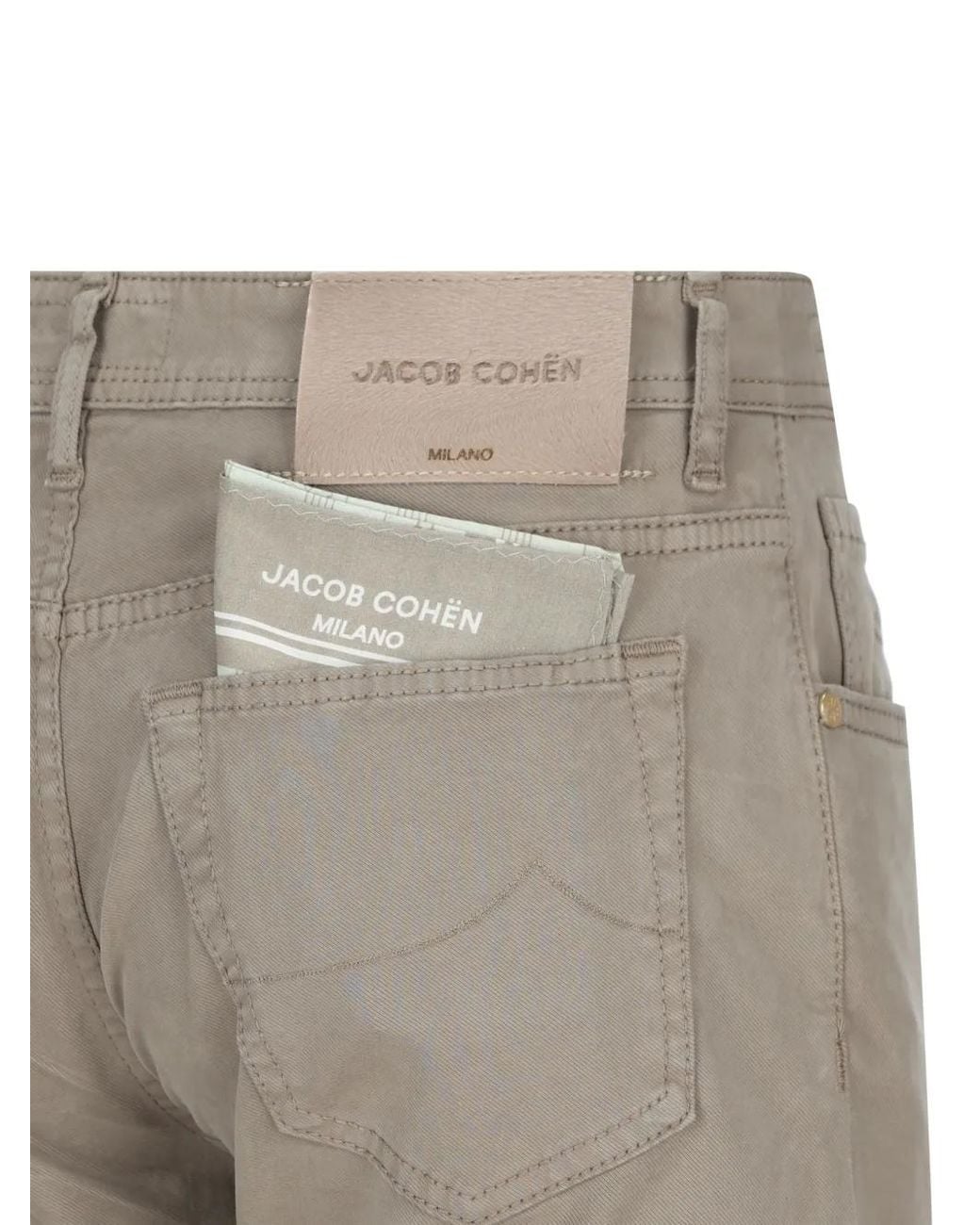 Jacob Cohen Gray Logo-Patch Straight-Leg Trousers for men