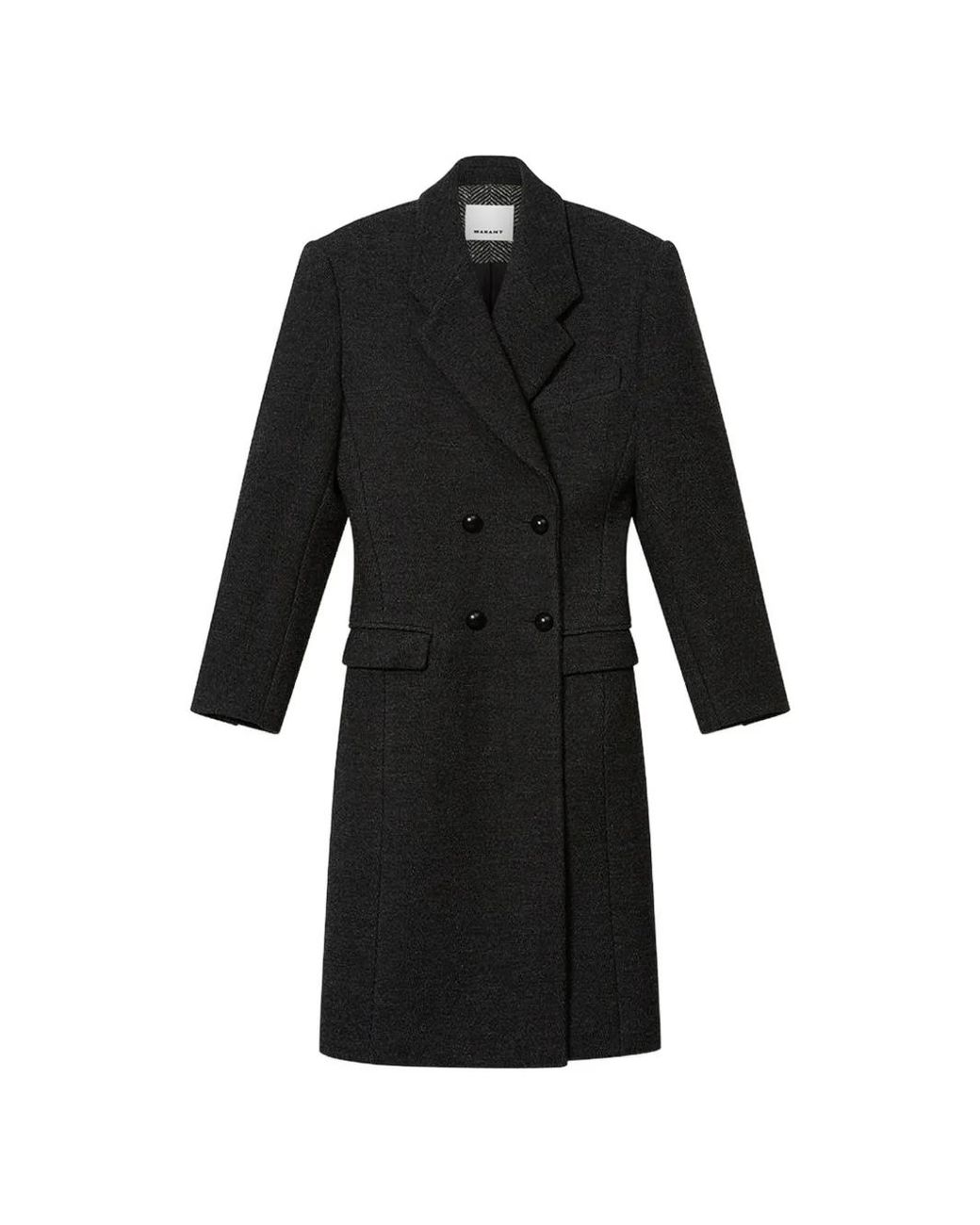 Isabel Marant Black Double-Breasted Erla Coat