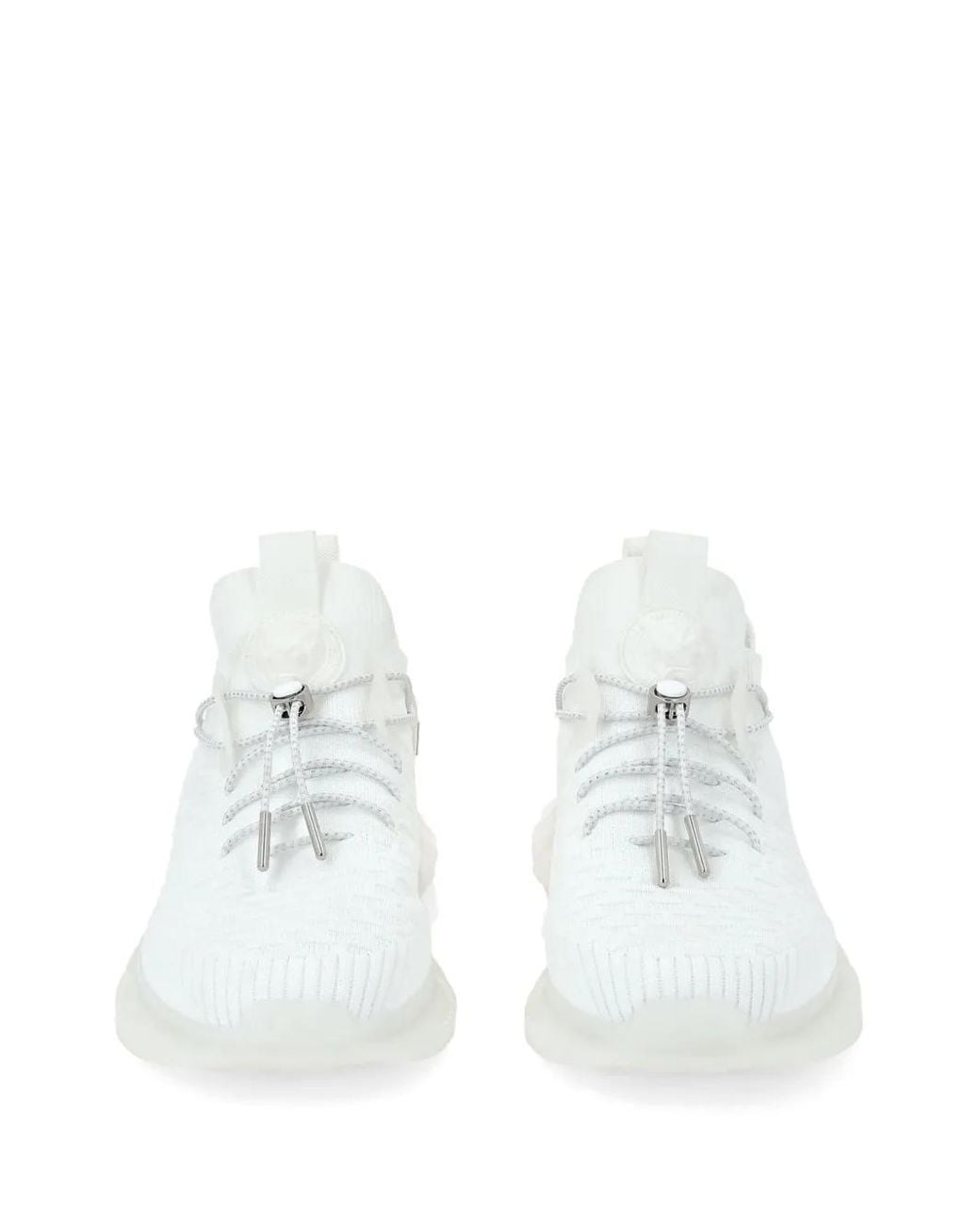 Philipp Plein White Runner Knitted Sneakers