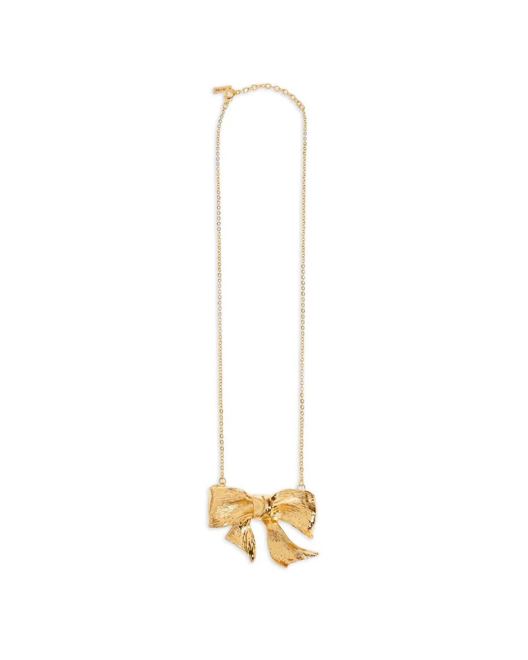 Moschino White Bow-Pendant Necklace