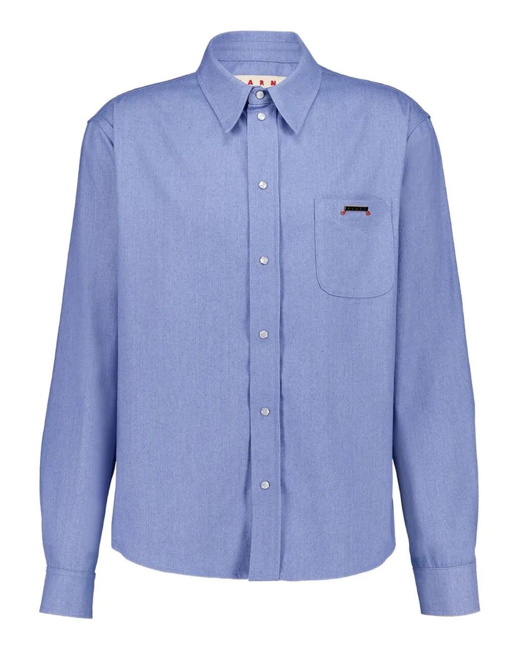 Marni Blue Cotton Shirt for men