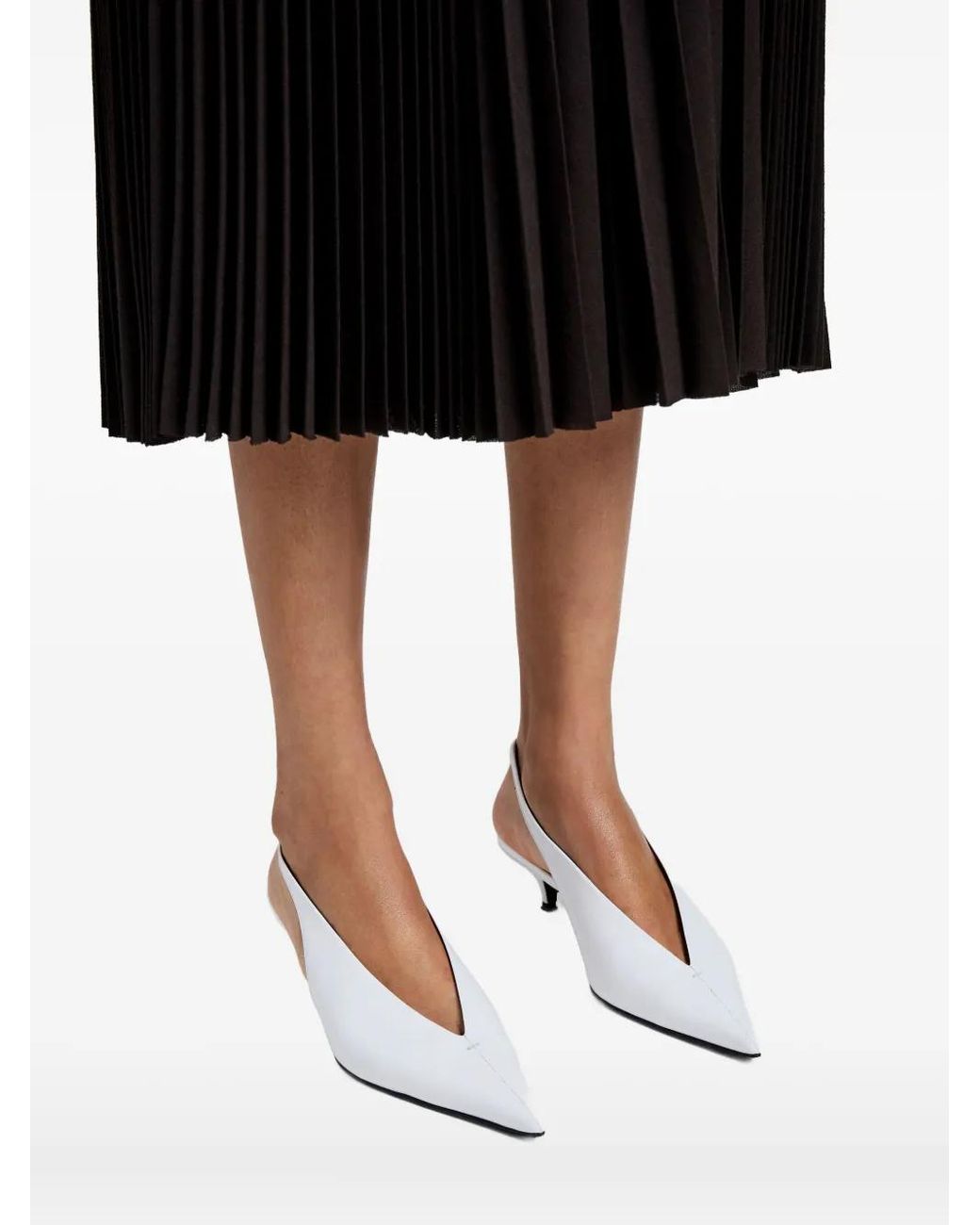 Proenza Schouler White Slash Slingbacks