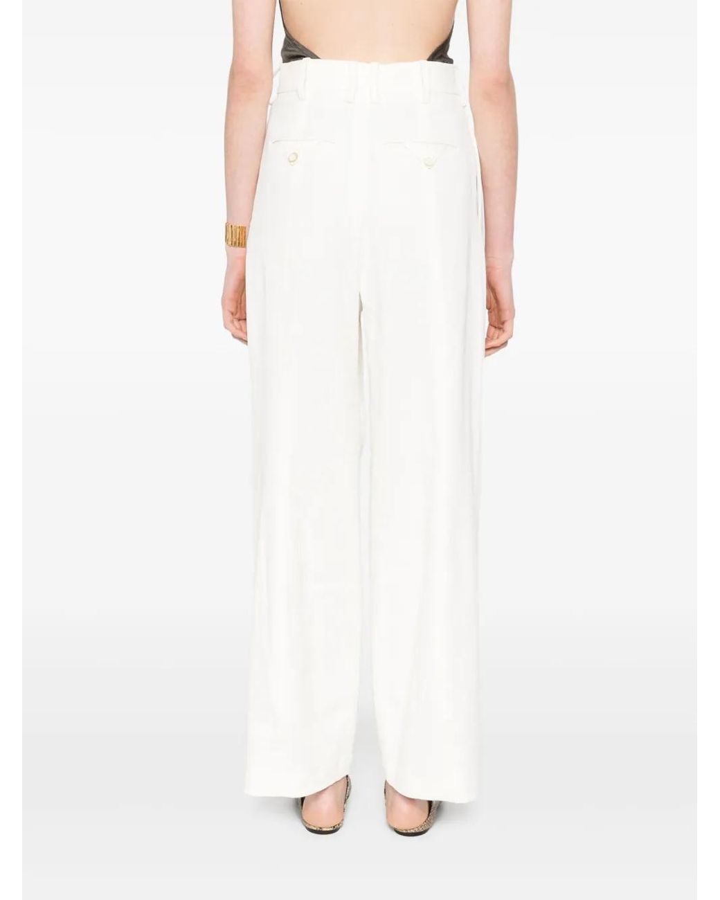 Uma Wang White Paw Trousers