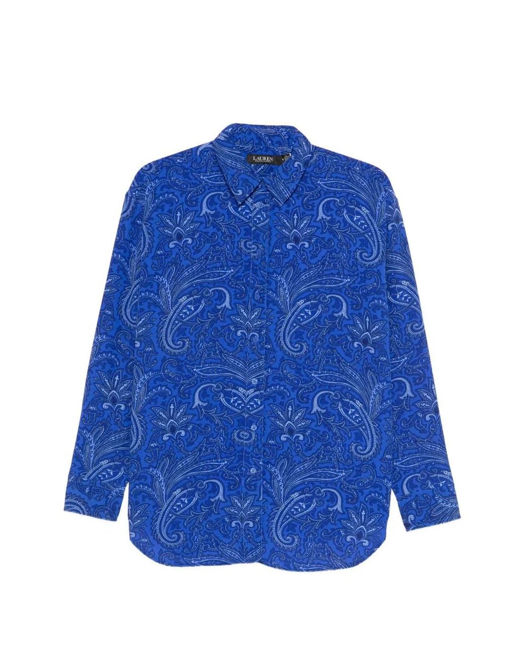 Ralph Lauren Blue Paisley Button-Up Shirt
