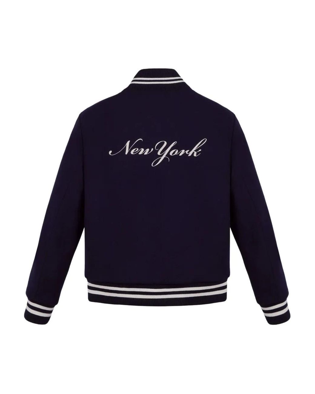 Sporty & Rich Blue Carlyle Varsity-Style Jacket