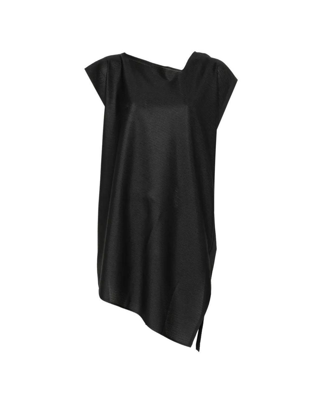 Pleats Please Issey Miyake A-Poc Sea Glass Top in Black | Lyst