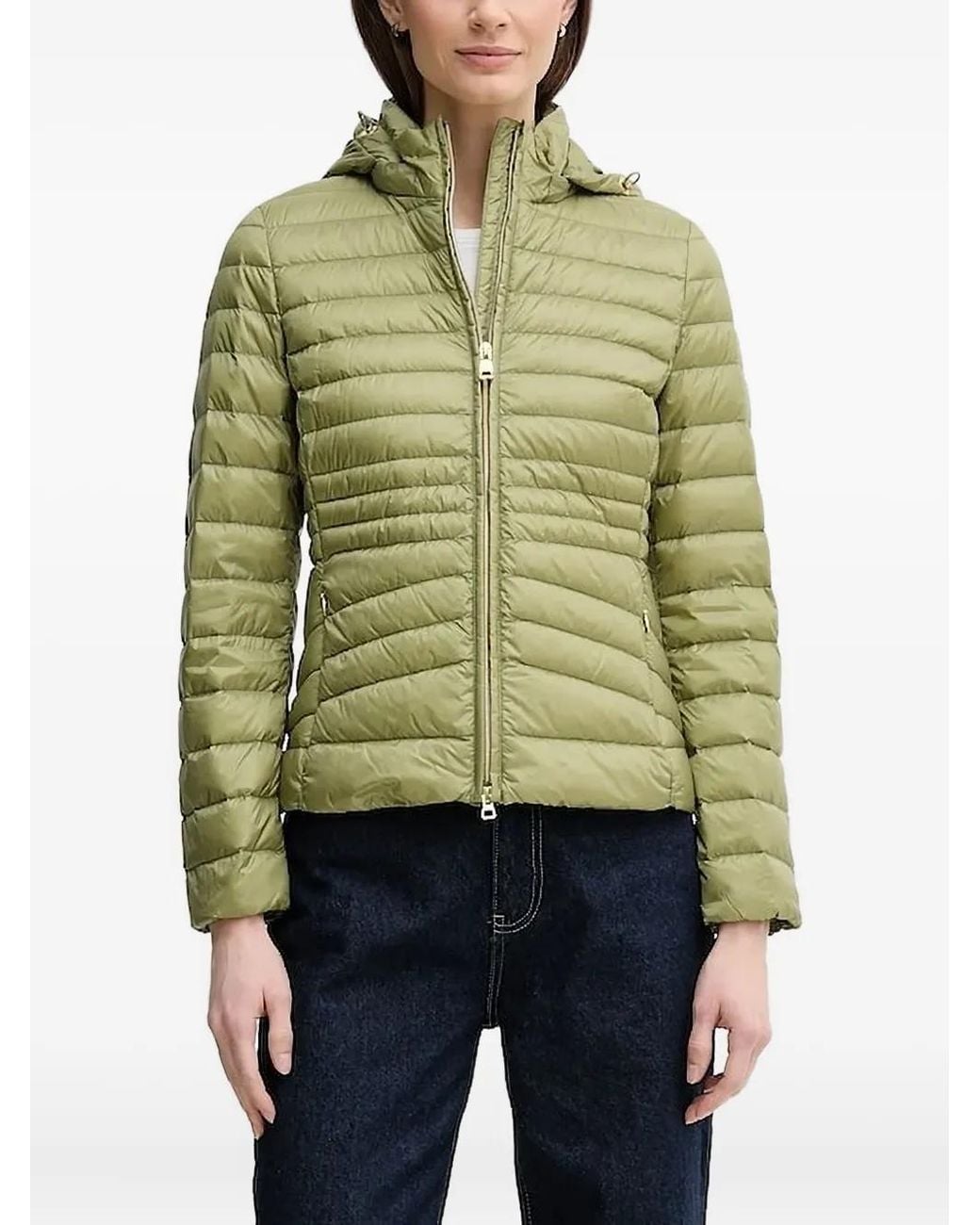 Geox Green Jaysen Quilted Hooded Jacket