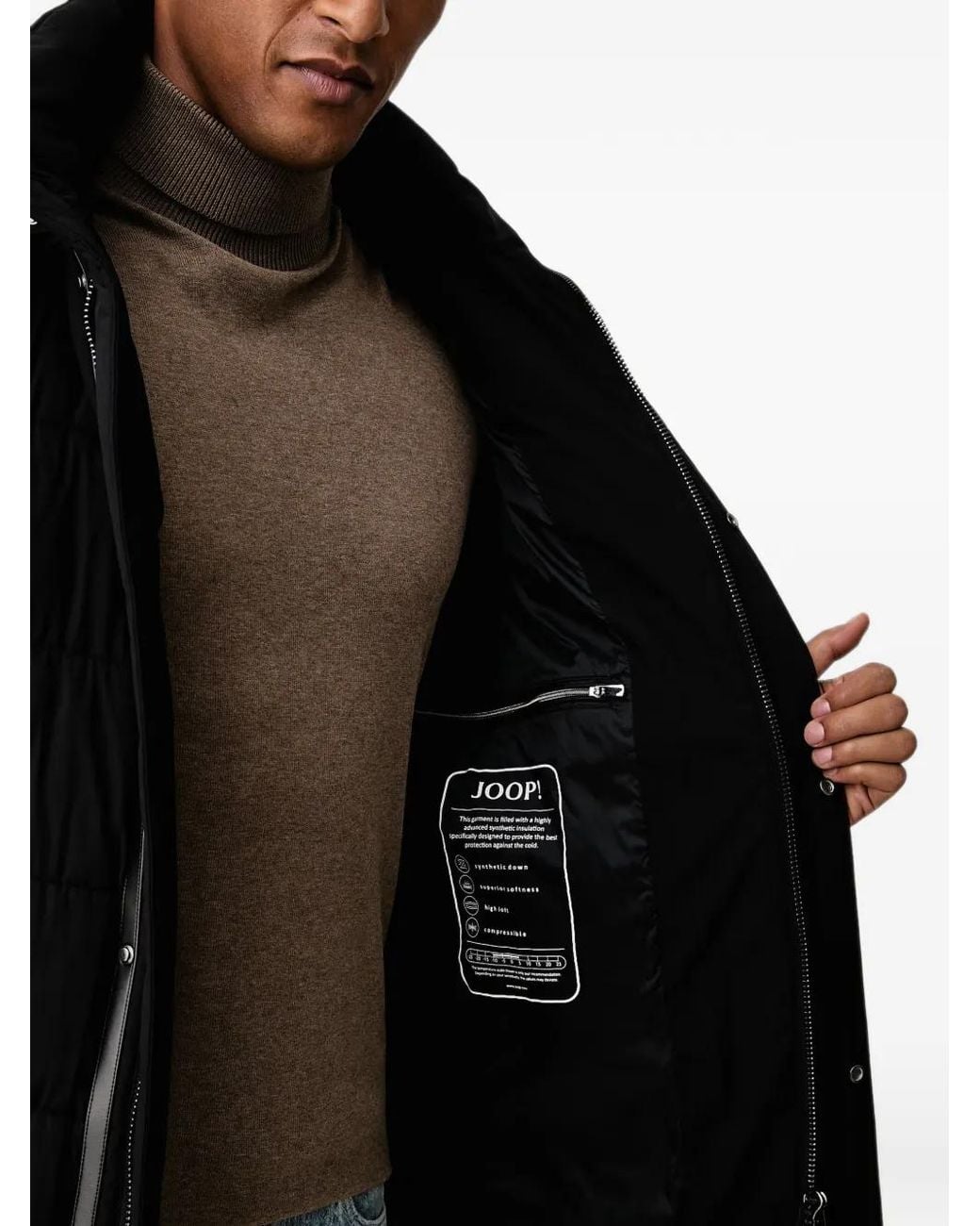 Joop! Black Hooded Padded Coat for men