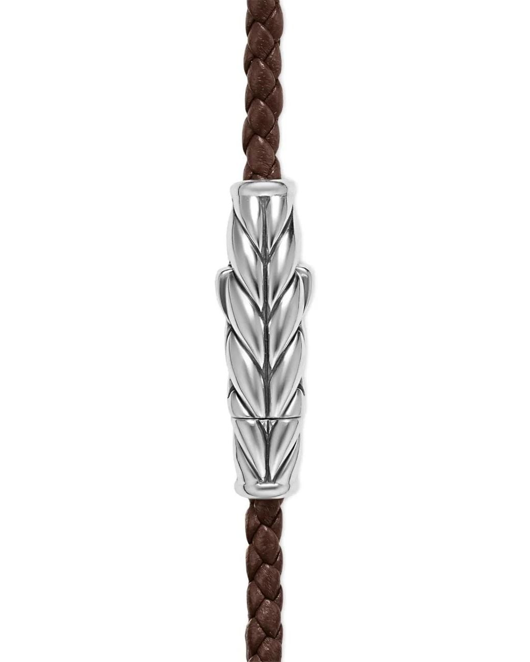 David Yurman White Sterling Chevron Triple Bracelet for men
