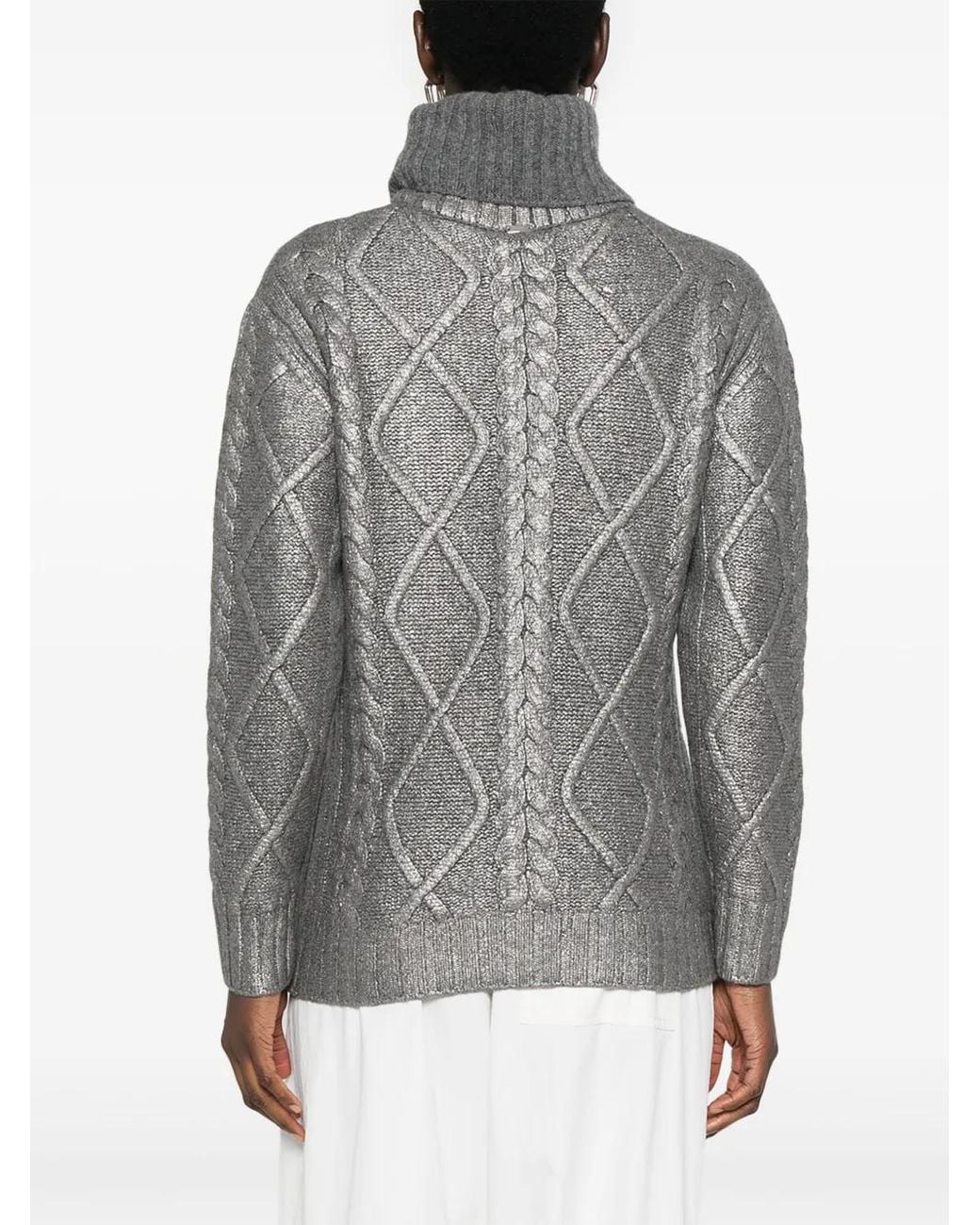 Herno Trui Met Lamé-Effect in het Gray