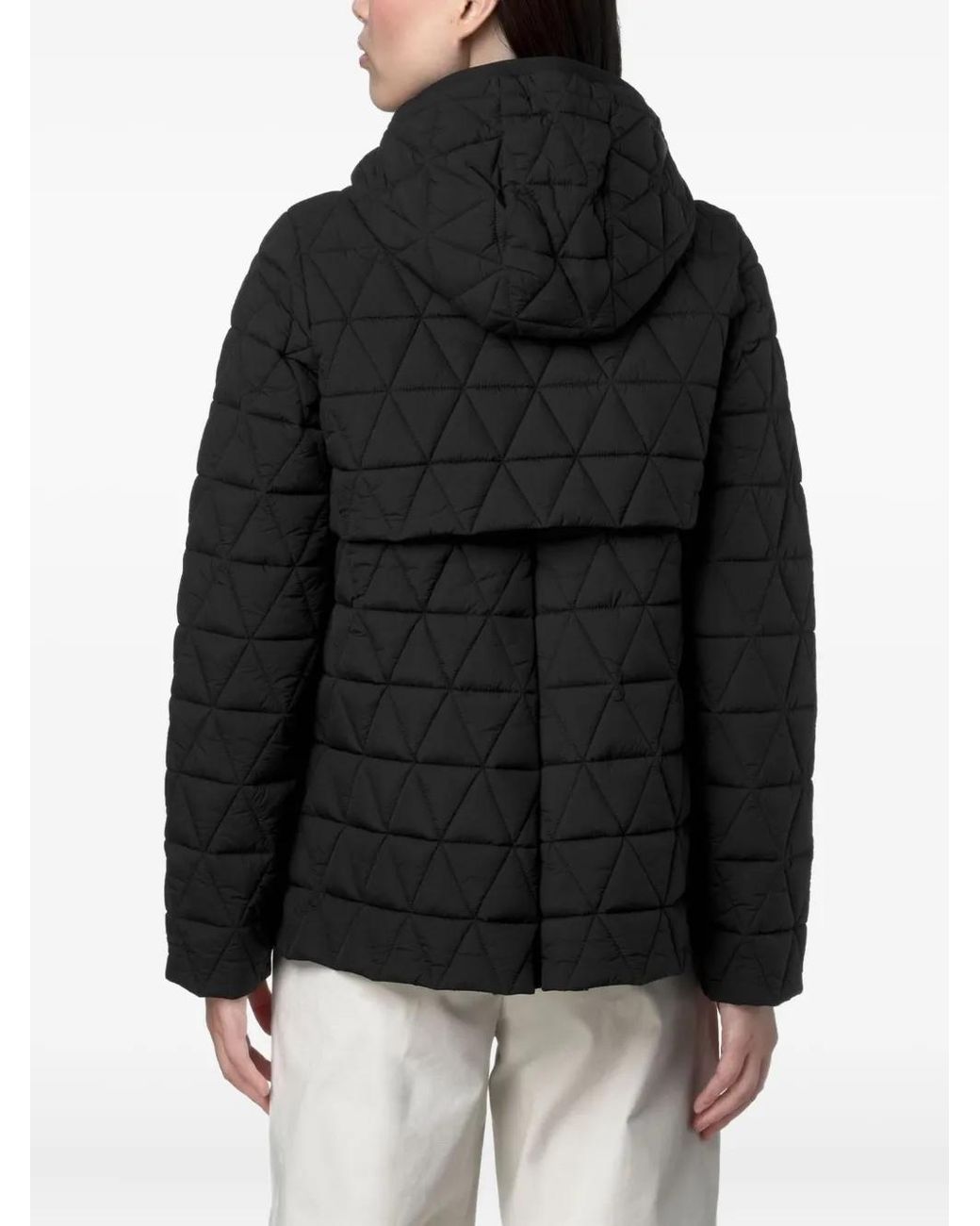 K-Way Black Madlaine Quilted Jacket