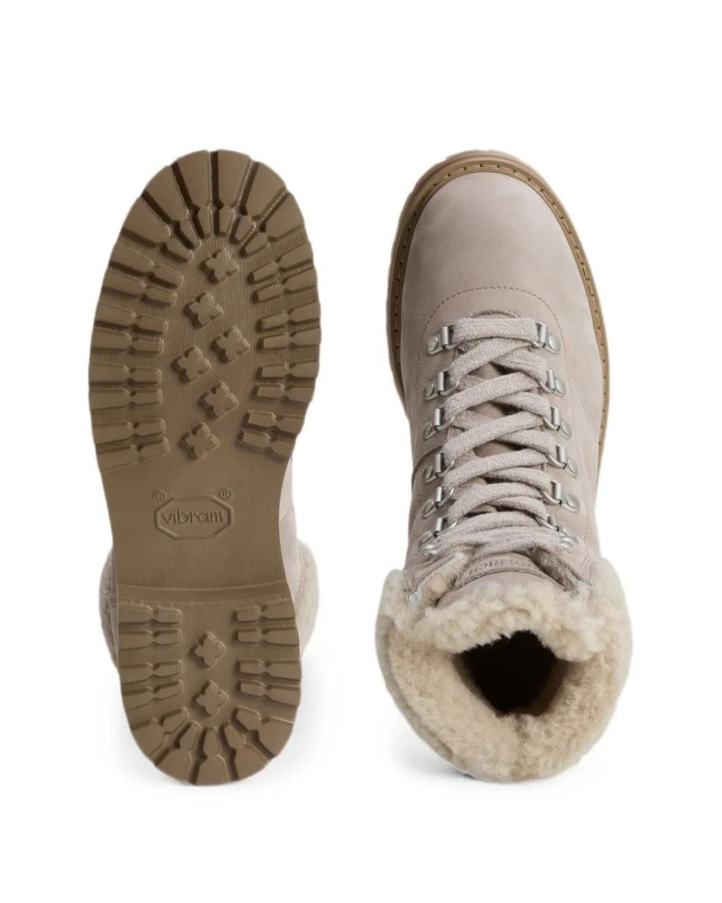 Woolrich Natural Bottines Lacées À Bords Texturés
