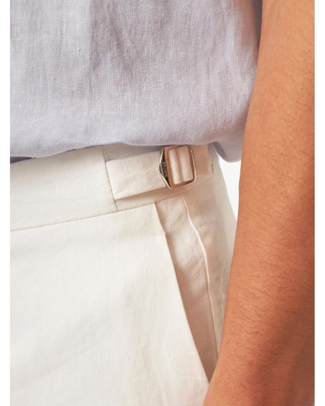 Orlebar Brown White Griffon Tailored Trousers for men