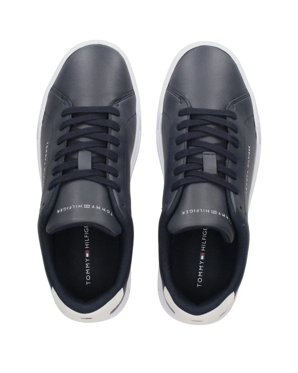 Tommy Hilfiger Blue Leather Sneakers for men
